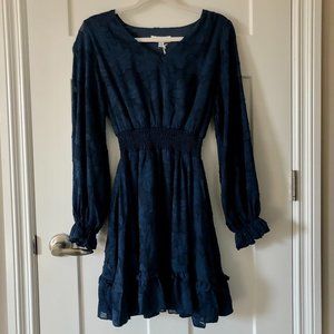 She + Sky Long Sleeved Dress with Floral Detail